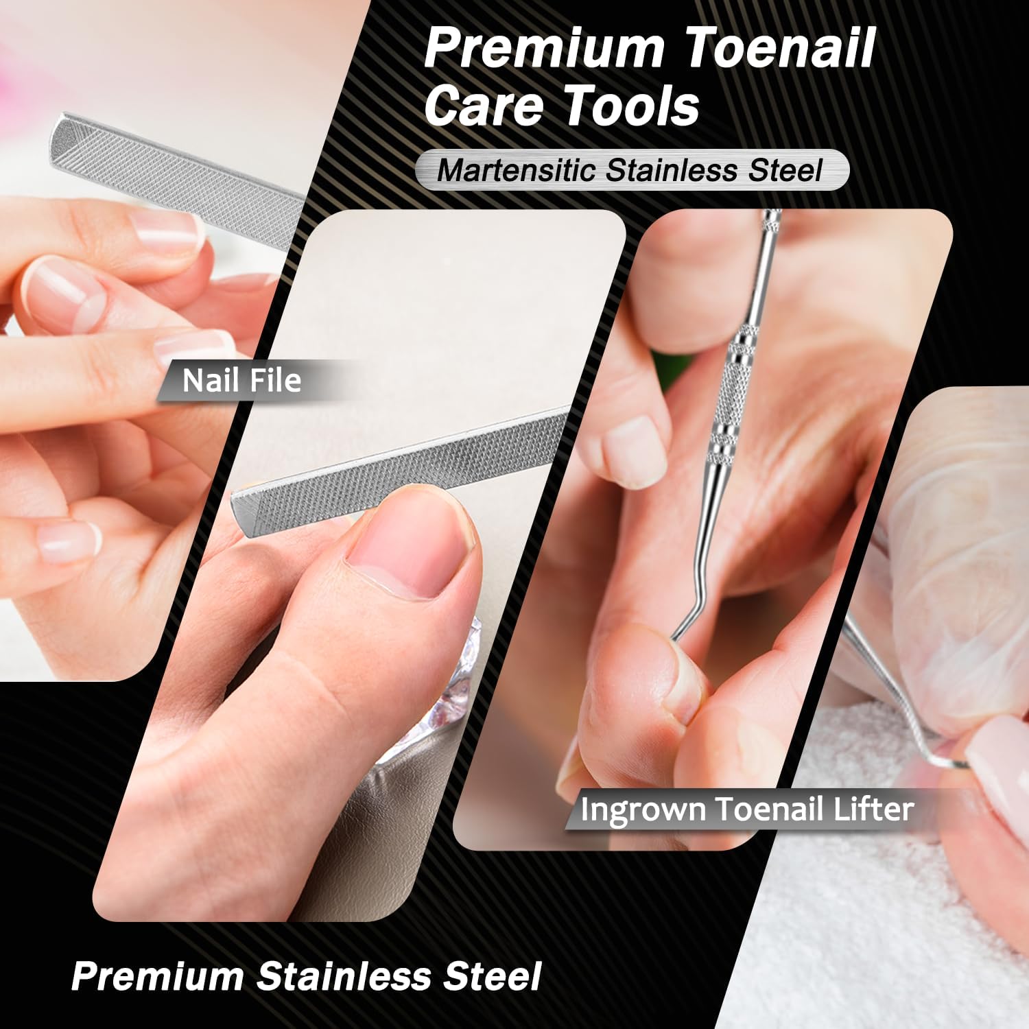 Trimlyx Heavy Duty Toenail Clippers 5-Piece Set for Thick Nails Seniors Men - Image 6