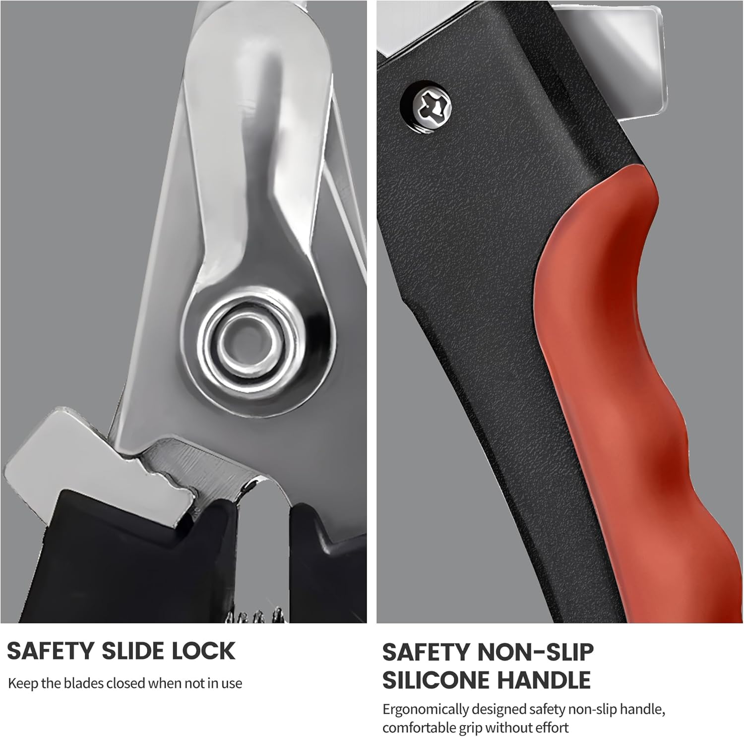 Professional Red Nail Clippers with Safety Guard for All Dog and Cat Breeds - Image 3
