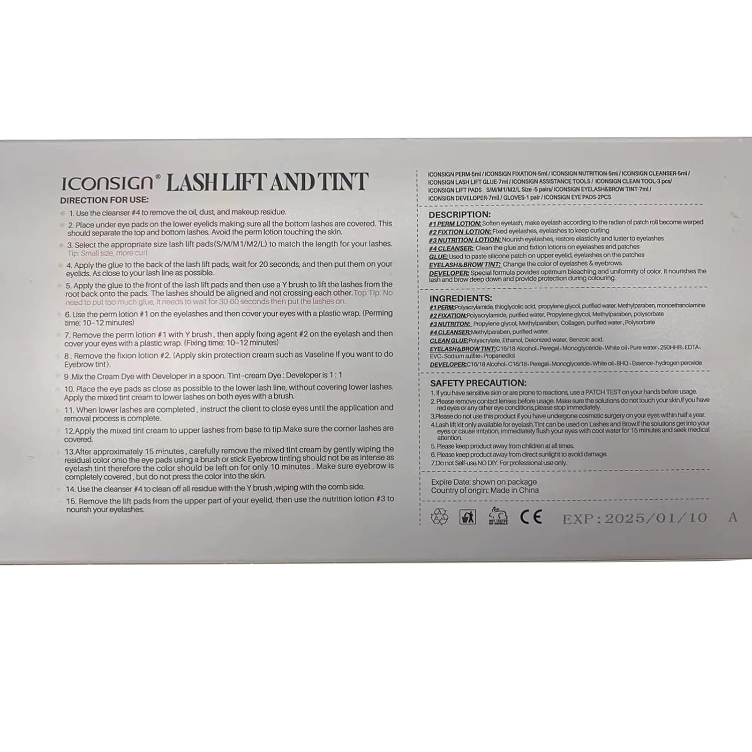 4 in 1 Black Lash Lift and Brow Lamination Kit for 6-8 Weeks Lasting Results - Image 9