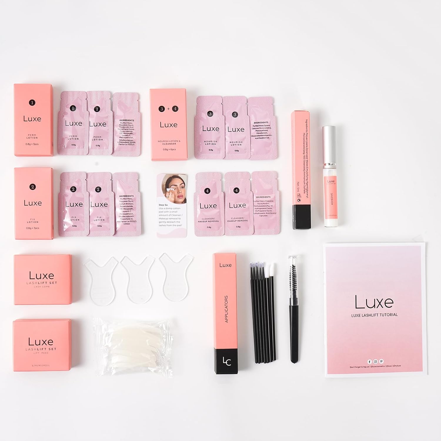 Luxe Cosmetics 8 Week Lash Lift Kit Complete Set Easy Application - Image 4
