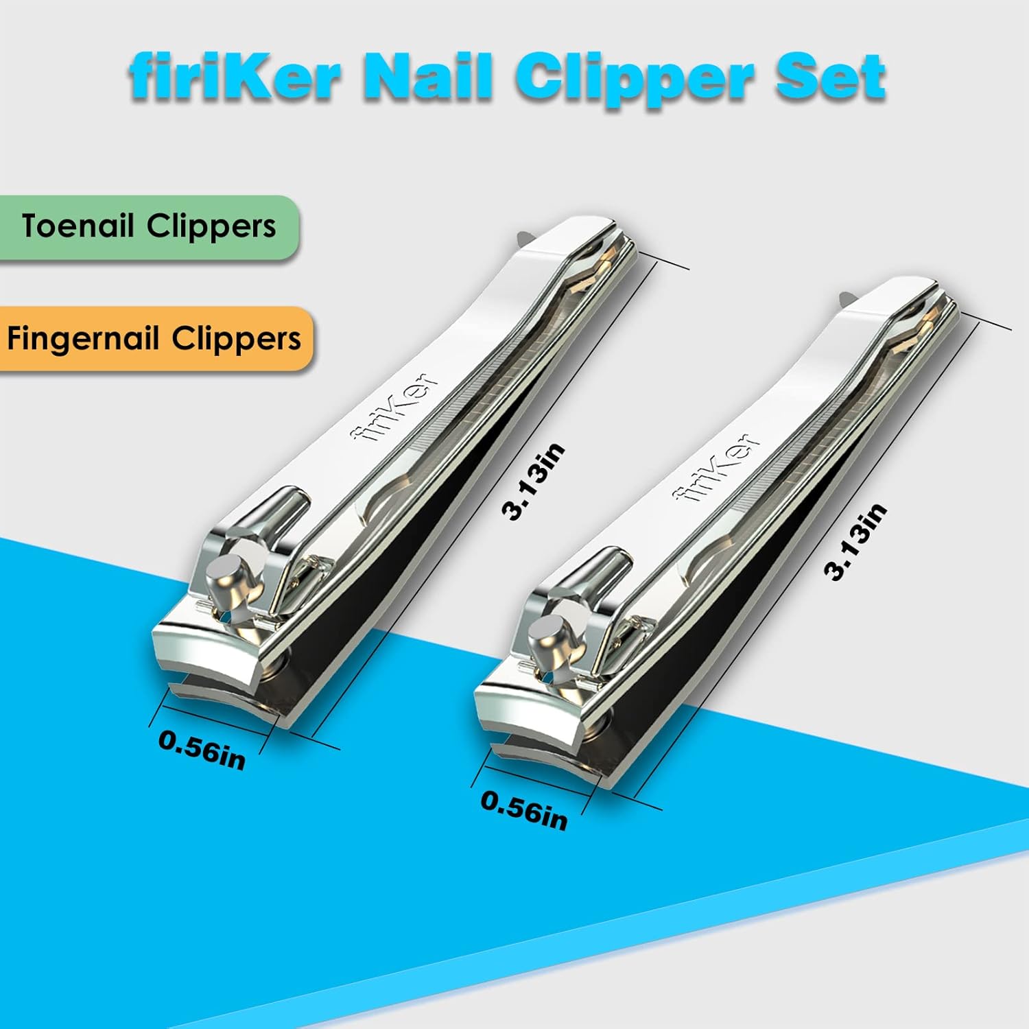 2-Piece Stainless Steel Nail Clipper Set with Built-in Nail Cleaner and File - Image 2