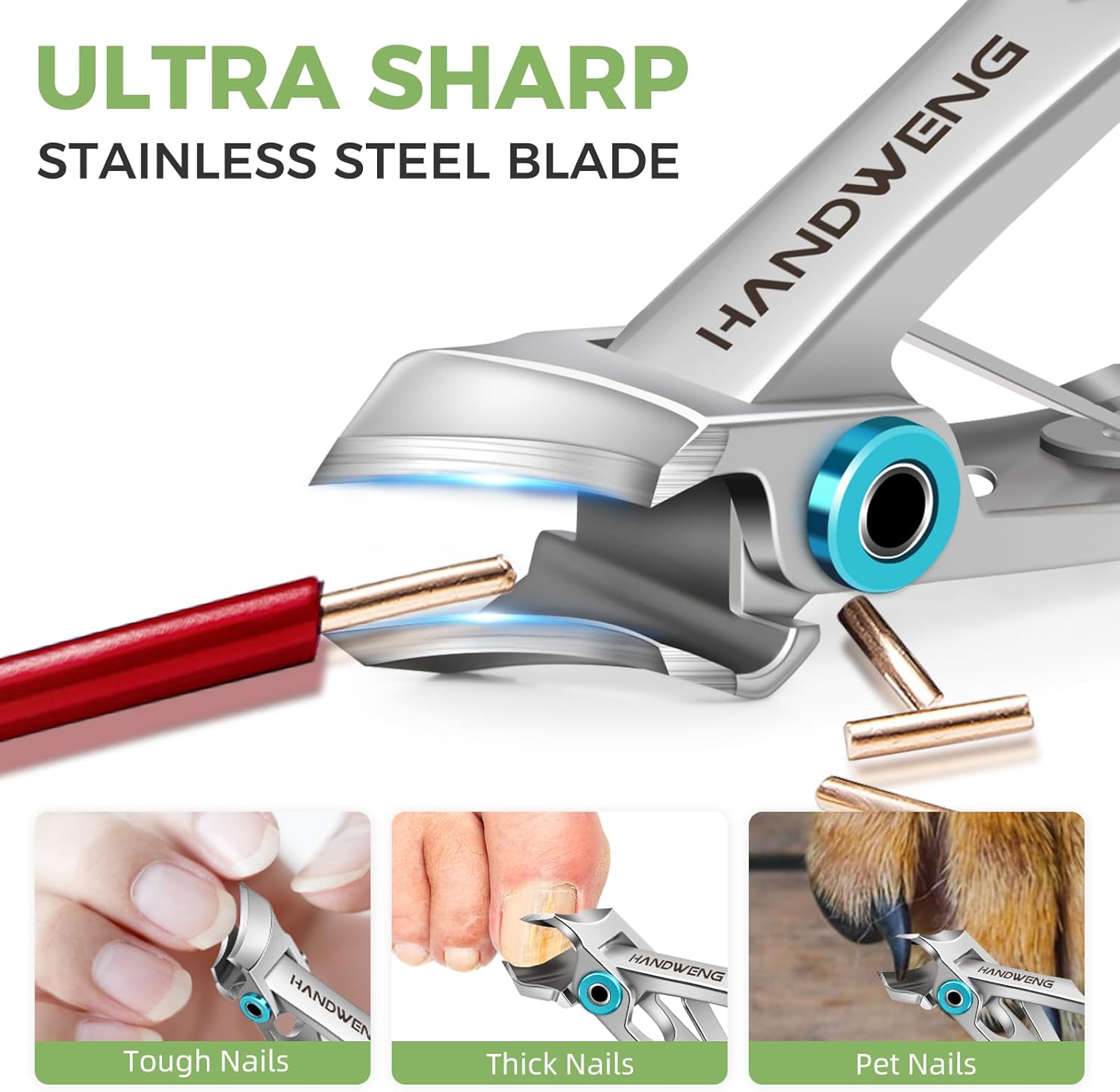 2025 Heavy Duty Slanted Nail Clippers for Thick Toenails and Fingernails Seniors - Image 3
