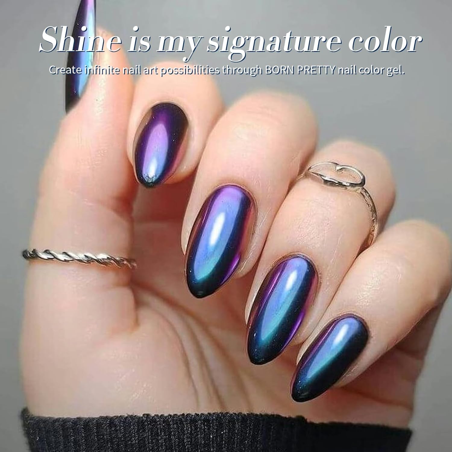 Born Pretty 15ml Chameleon Blue Purple Glitter Gel Nail Polish for Long-Lasting DIY Manicure - Image 5
