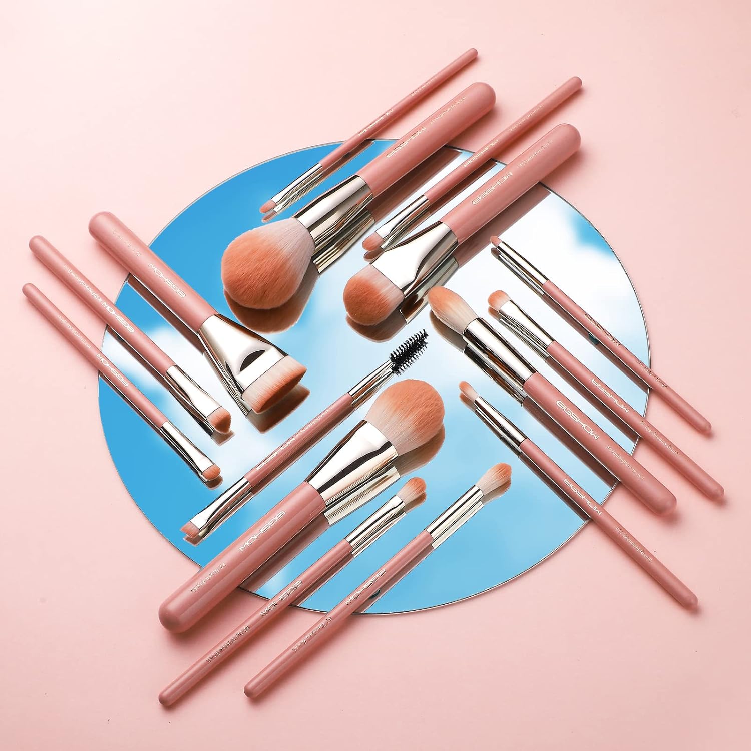 EIGSHOW 15 Piece Professional Makeup Brush Set with Case, Premium Synthetic Bristles - Image 9