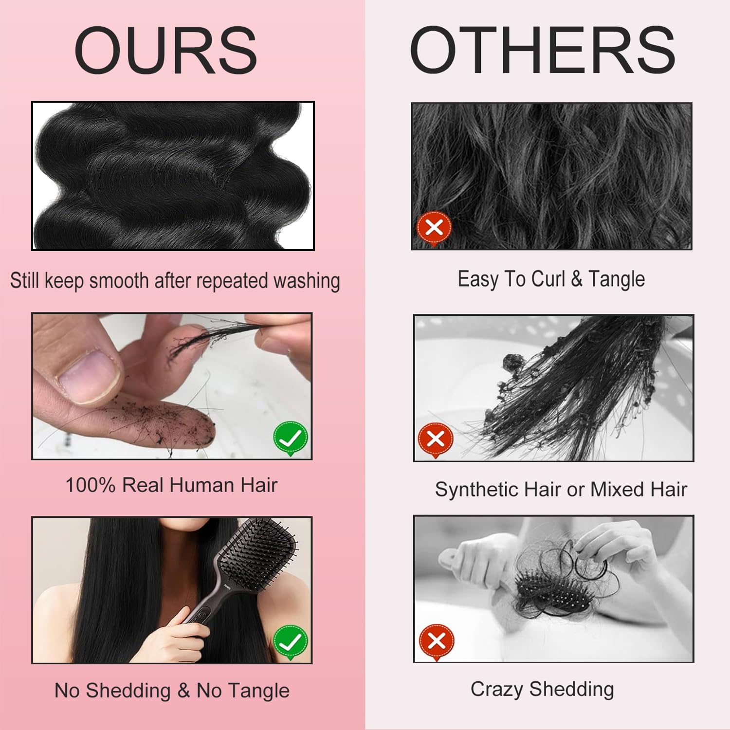 12A 3 Bundles Body Wave Human Hair with 5x5 HD Lace Closure 20 22 24 + 18 Inch - Image 8