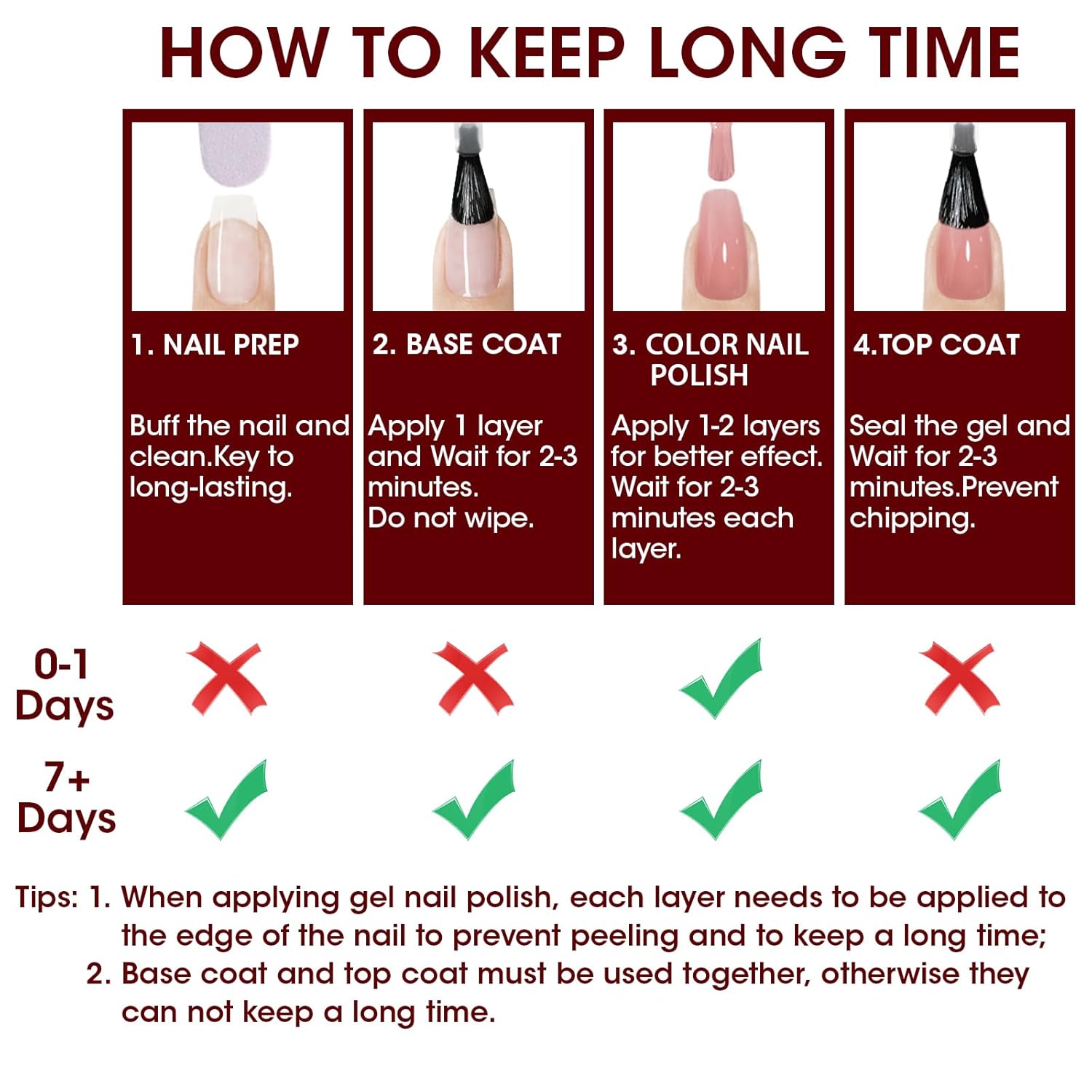 GELLEN 6-Piece Nude Nail Polish Set, Quick Dry, Non-Toxic Regular Formula - Image 7