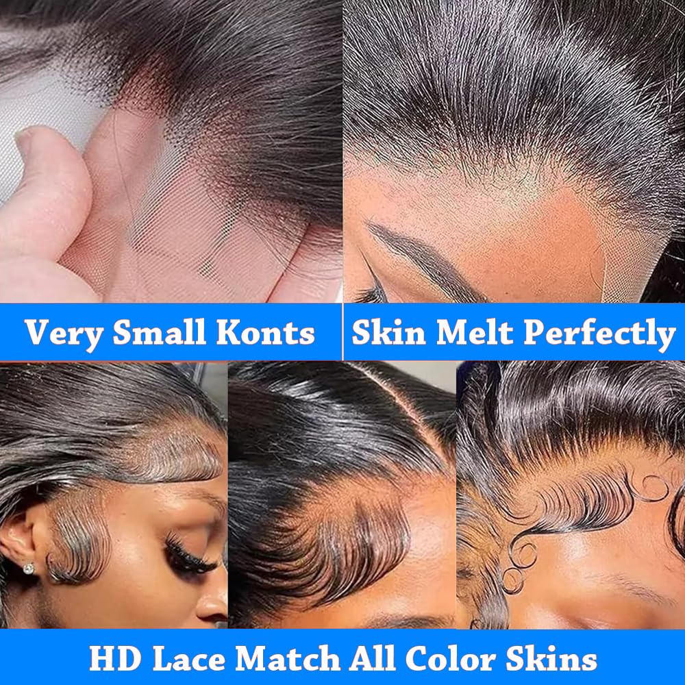 30 Inch 180 Density Body Wave Human Hair HD Lace Front Wig with Baby Hair - Image 2