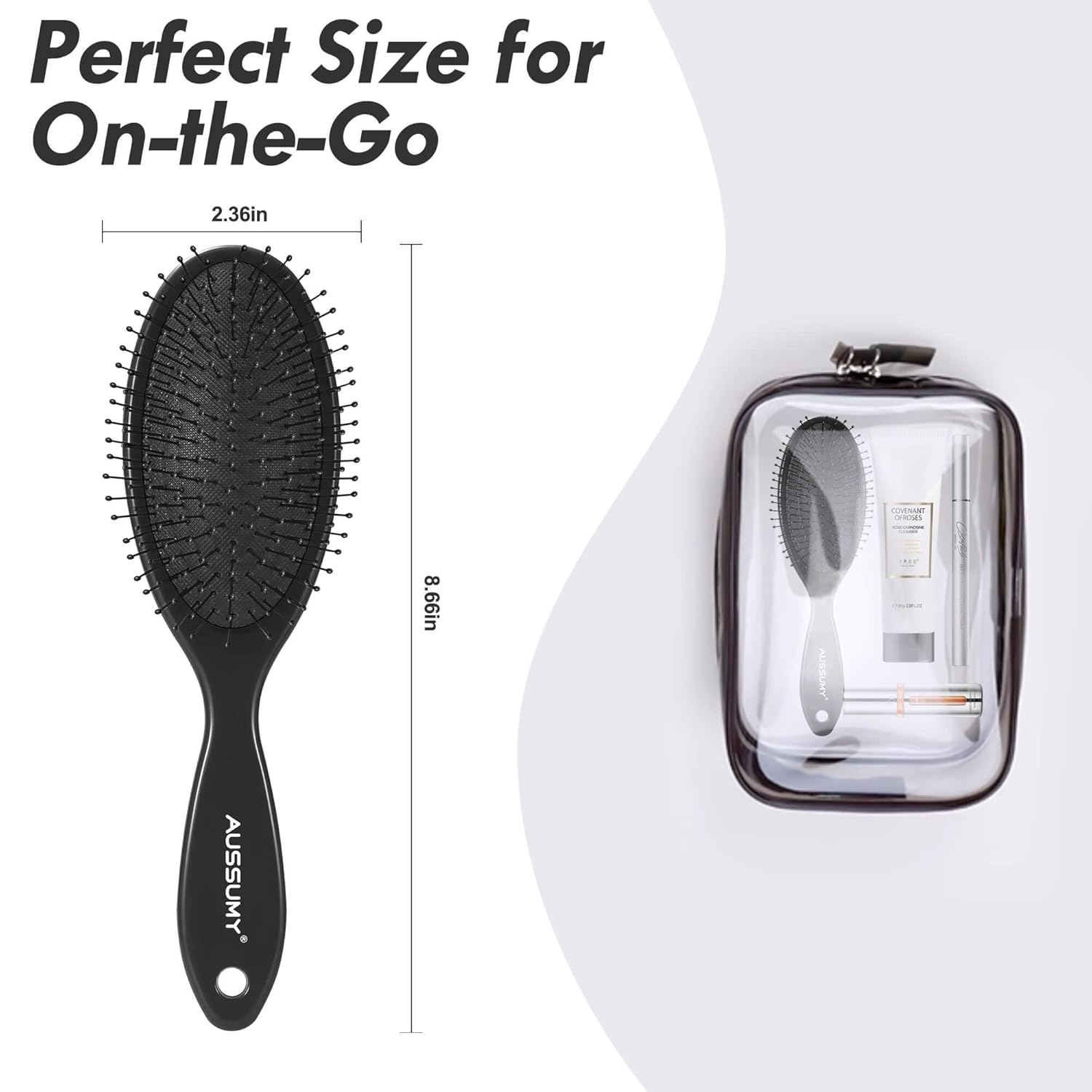 2 Pack Air Cushion Detangling Hair Brush Set with Soft Bristles for All Hair Types - Image 7