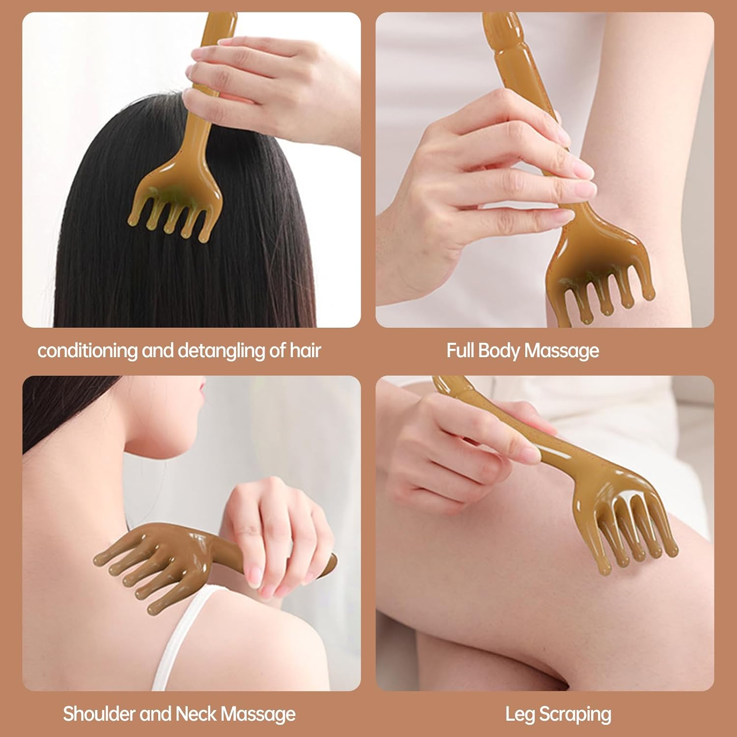 Scalp Massager Tool for Hair Growth and Relaxation Gua Sha Head Massage Brush Large - Image 5