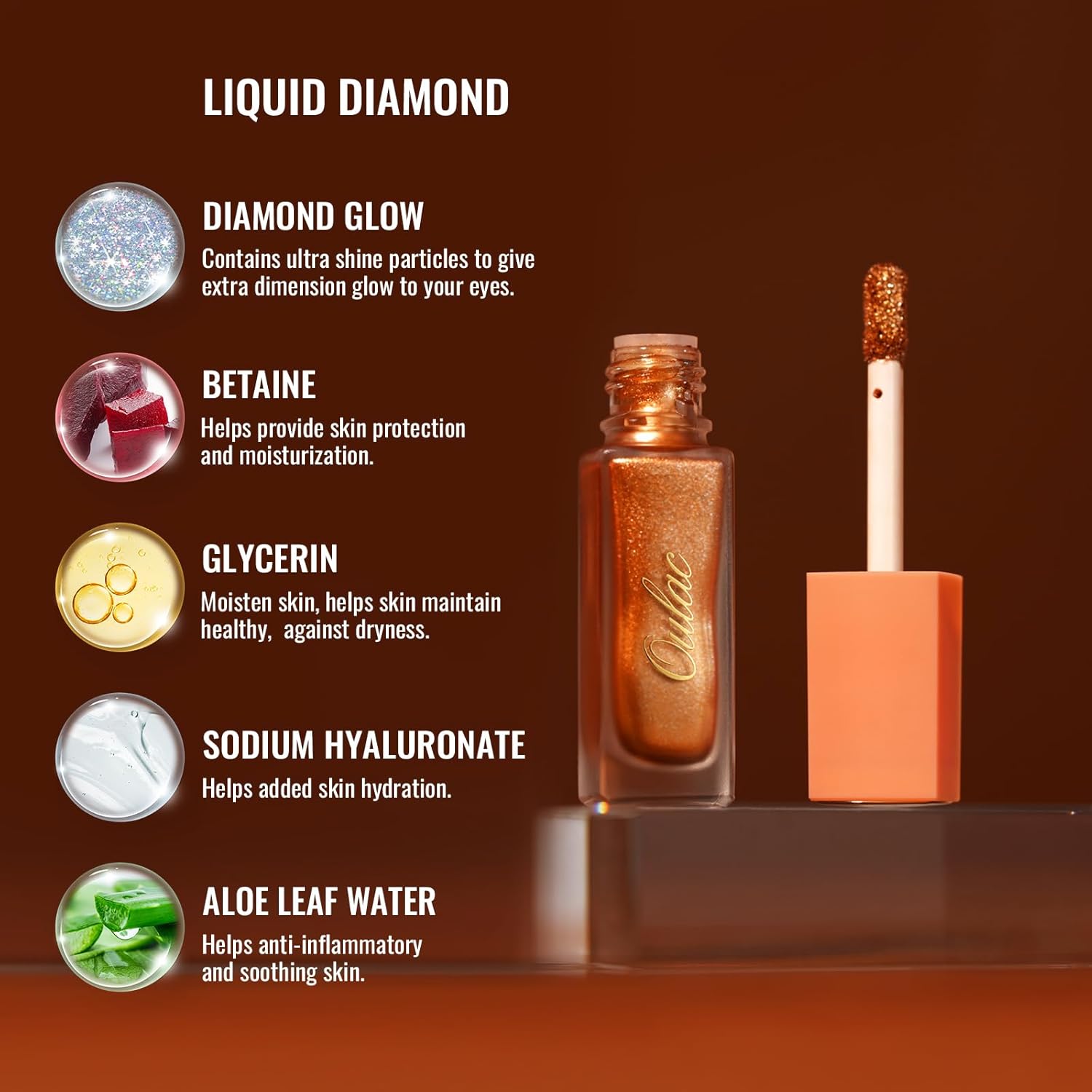Oulac Matte Liquid Eyeshadow Duo Base & Bronze Buildable Vegan 10ml - Image 4