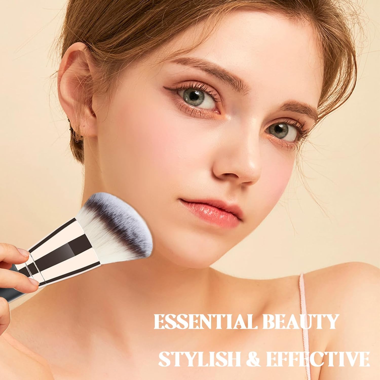 2-Pack Dual-Ended Foundation & Concealer Makeup Brush Set Vegan Synthetic Bristles - Image 2