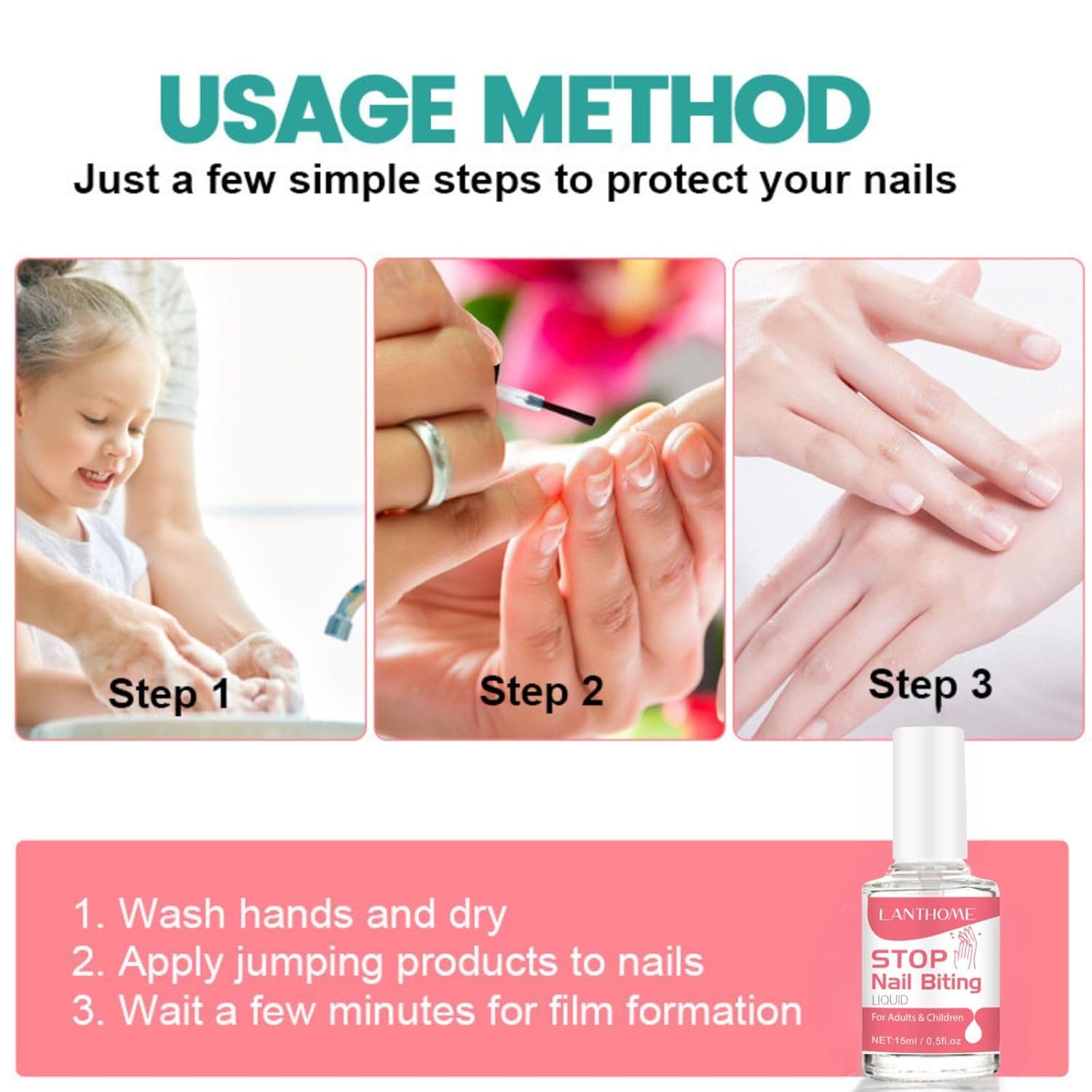 Anti Nail Biting Polish 15ml for Thumb Sucking and Biting Prevention - Image 7
