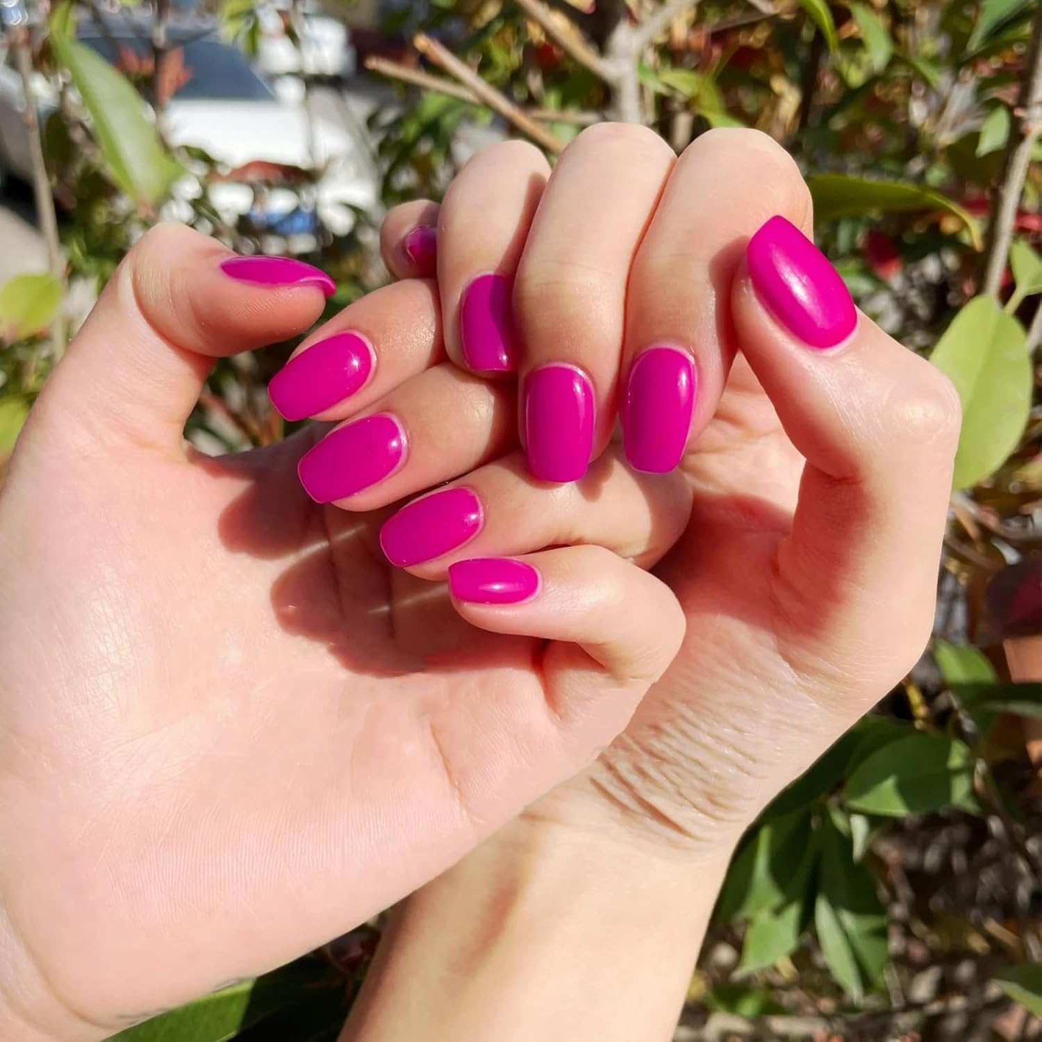 COSMOO Quick Dry Hot Pink Vegan Nail Polish 0.34 fl oz Chip-Resistant - Image 3