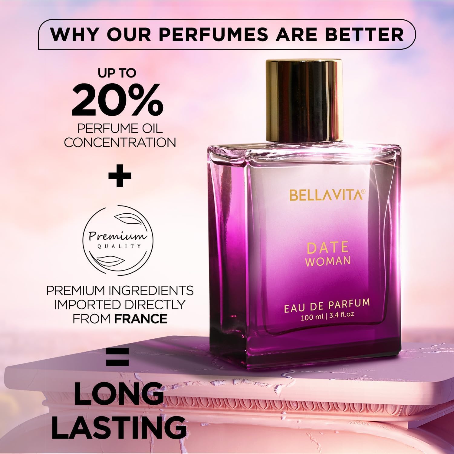Date Eau De Parfum for Women 100ml Floral Fruity Spicy Long Lasting Fragrance - Image 6