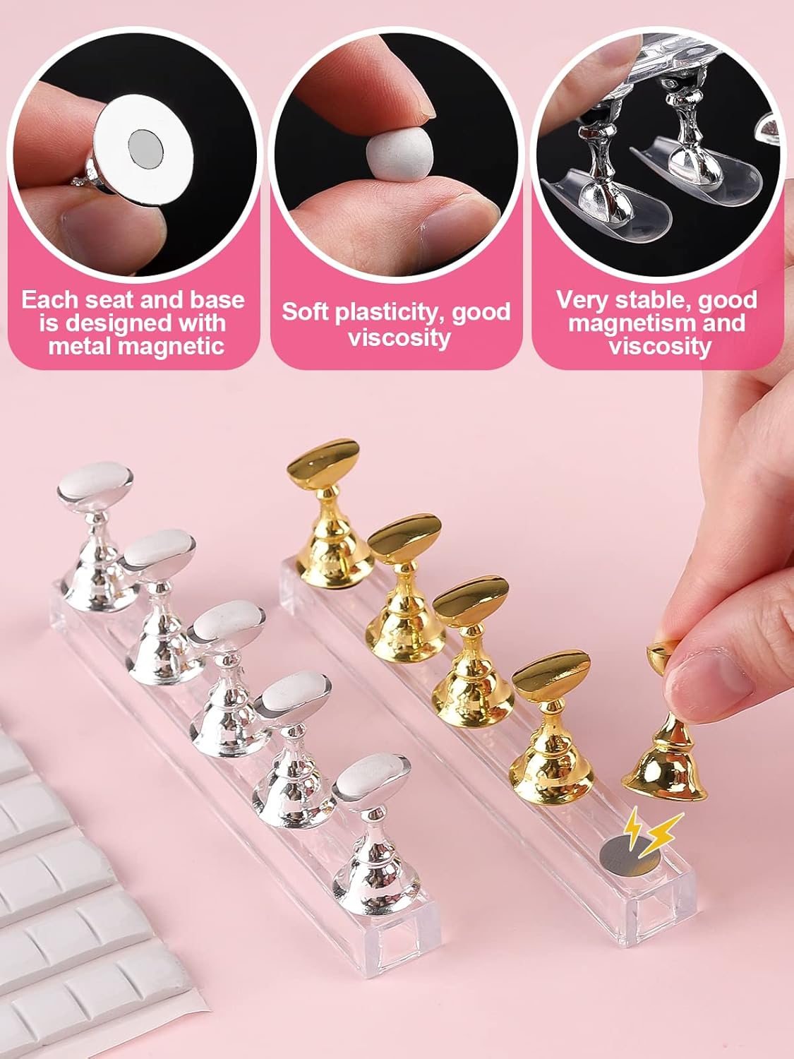 Kalolary 1000pc Clear Coffin Square Nail Tips Kit for DIY Nail Art Practice - Image 5