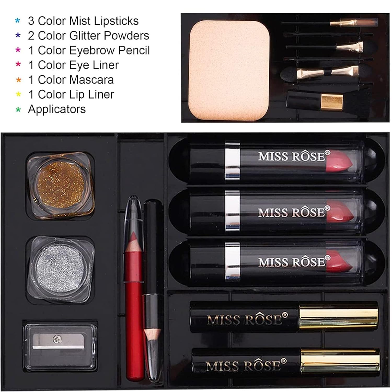 58 Color Professional Makeup Kit Gift Set for Women & Girls Beginners Eyeshadow Blush Lipstick - Image 3