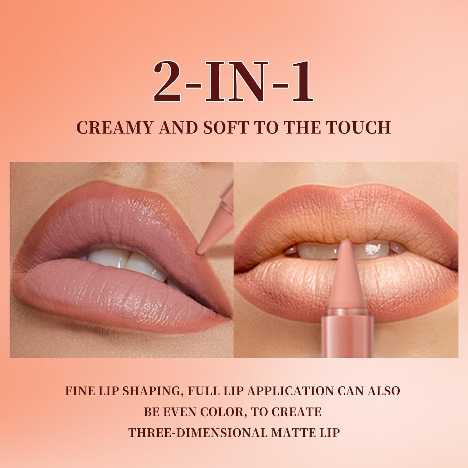 6 Pcs Ombre Lipstick and Brown Lip Liner Set Waterproof Long-Lasting Matte Finish - Image 8