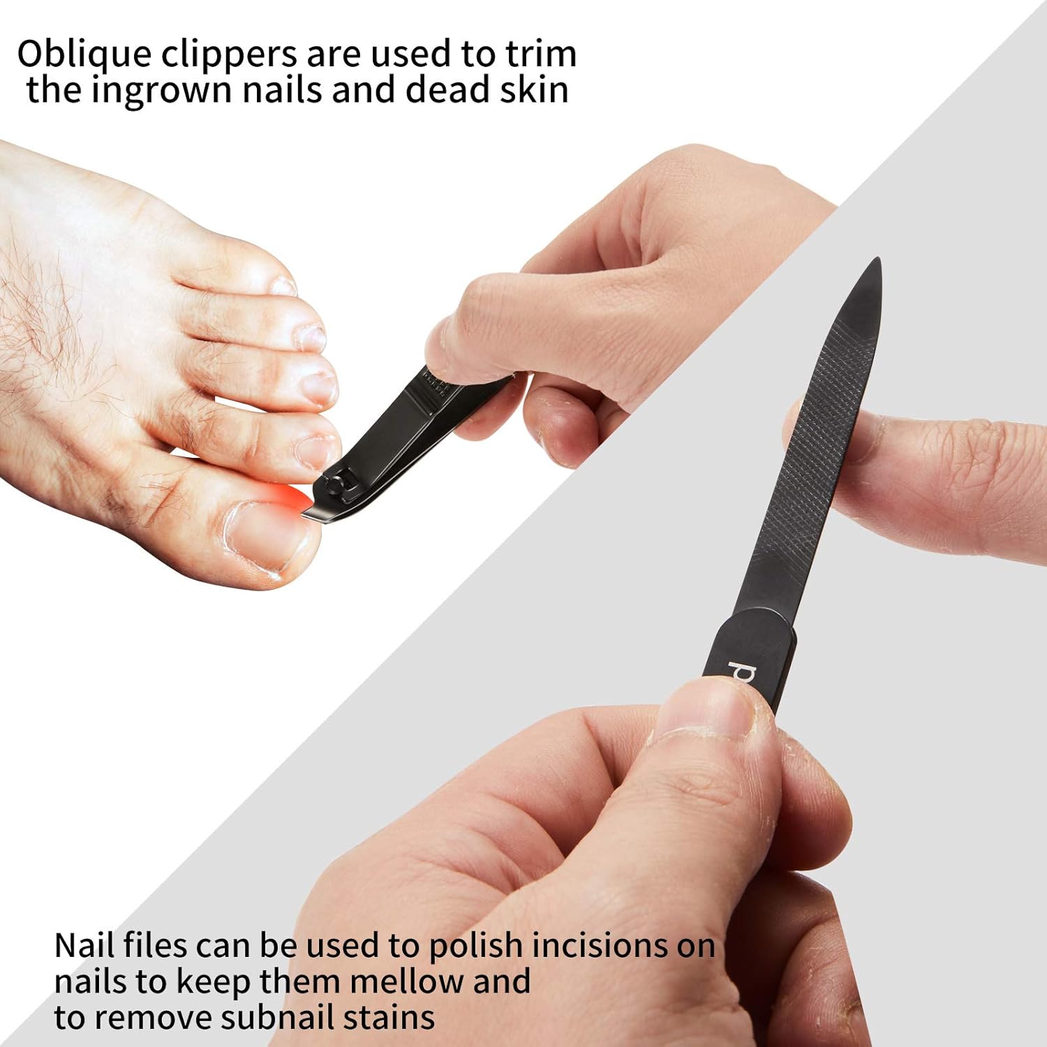 4-Piece Nail Clipper Set for Men, Women, Kids - Durable Toenail & Fingernail Cutters with File - Image 4