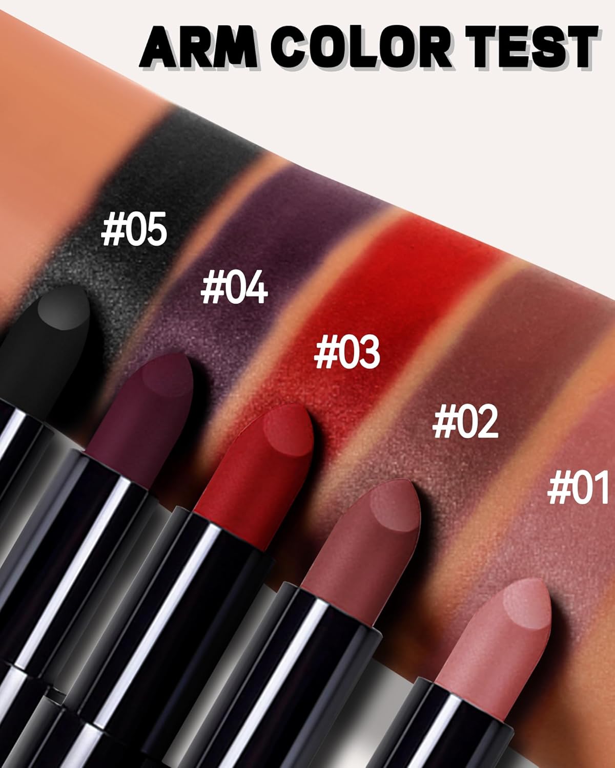 Nude Pink 5ml Matte Velvet Liquid Lipstick for Women Long Lasting Hydration - Image 4