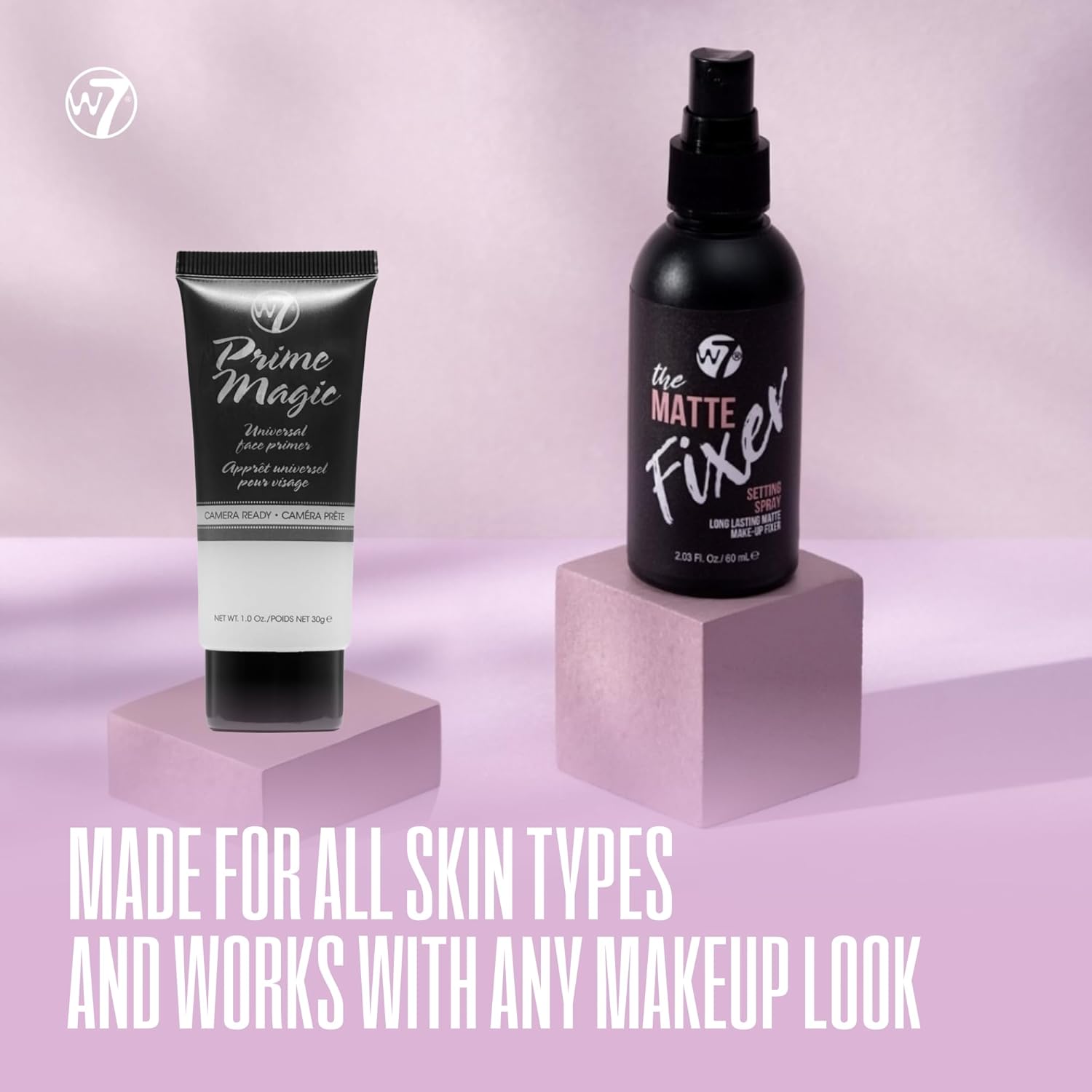 W7 Prime Magic Matte Primer and The Fixer Setting Spray Duo 2 Piece Set Vegan Cruelty-Free - Image 3