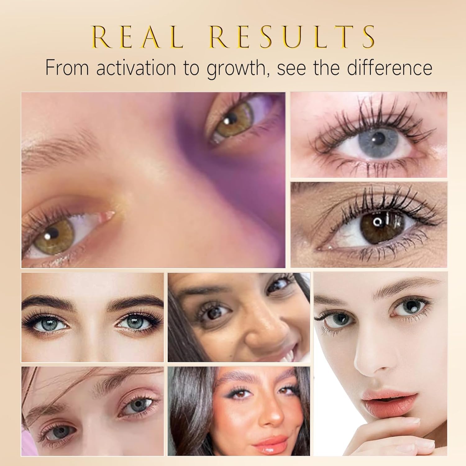 10ml Black-Gold Eyelash Growth Serum with 15 Plant Extracts for Longer Lashes New - Image 8