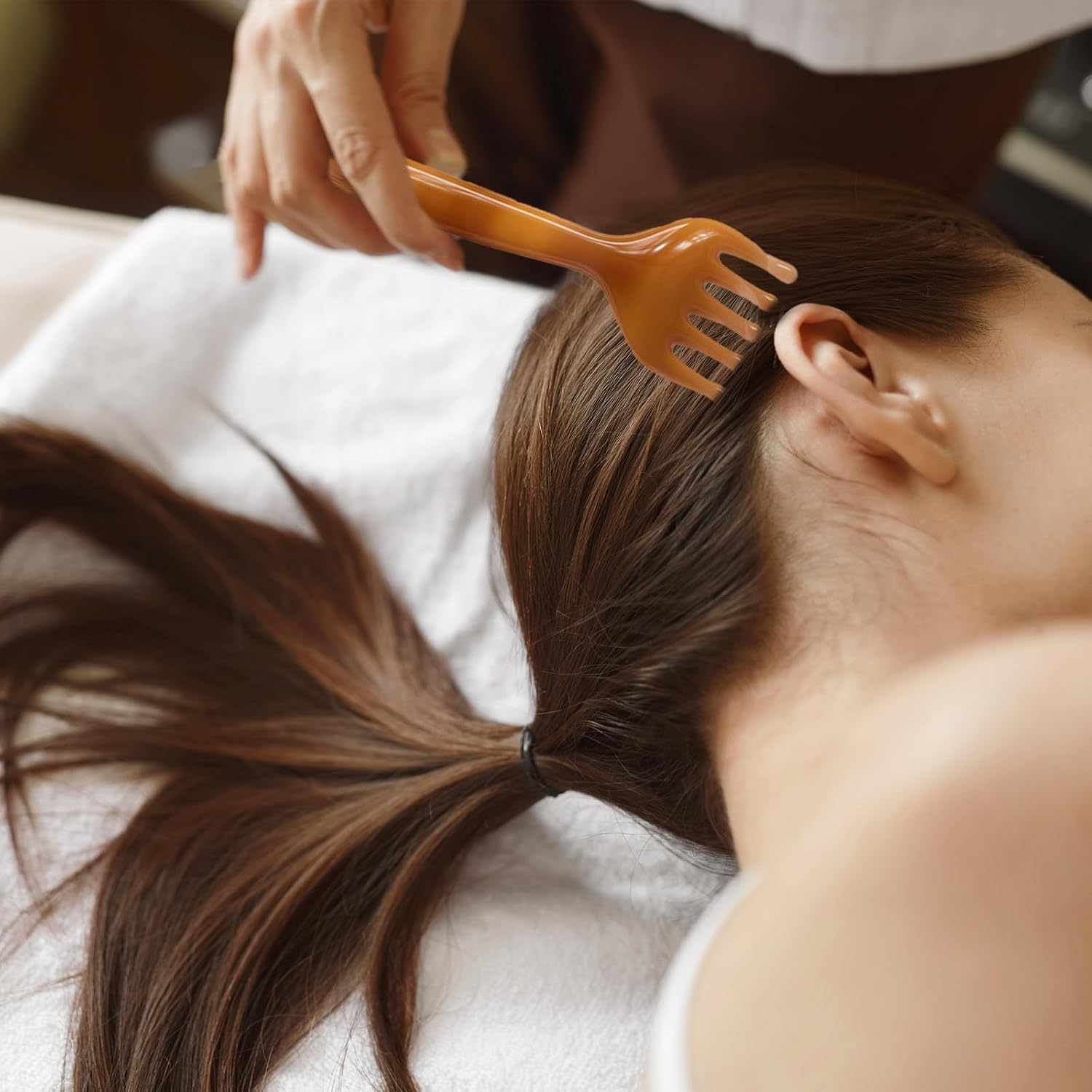 Scalp Massager Tool for Hair Growth and Relaxation Gua Sha Head Massage Brush Large - Image 6