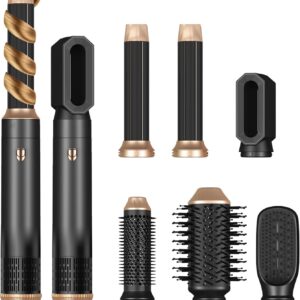 Hair Dryer Brush,6 in 1 Professional Hot Air Styler,Powerful Air Curling Wrap Styler,Negative Ionic Hair Dryer Fast Drying, Multi Hair Stylerfor Curling Volumizing Straightening Styling