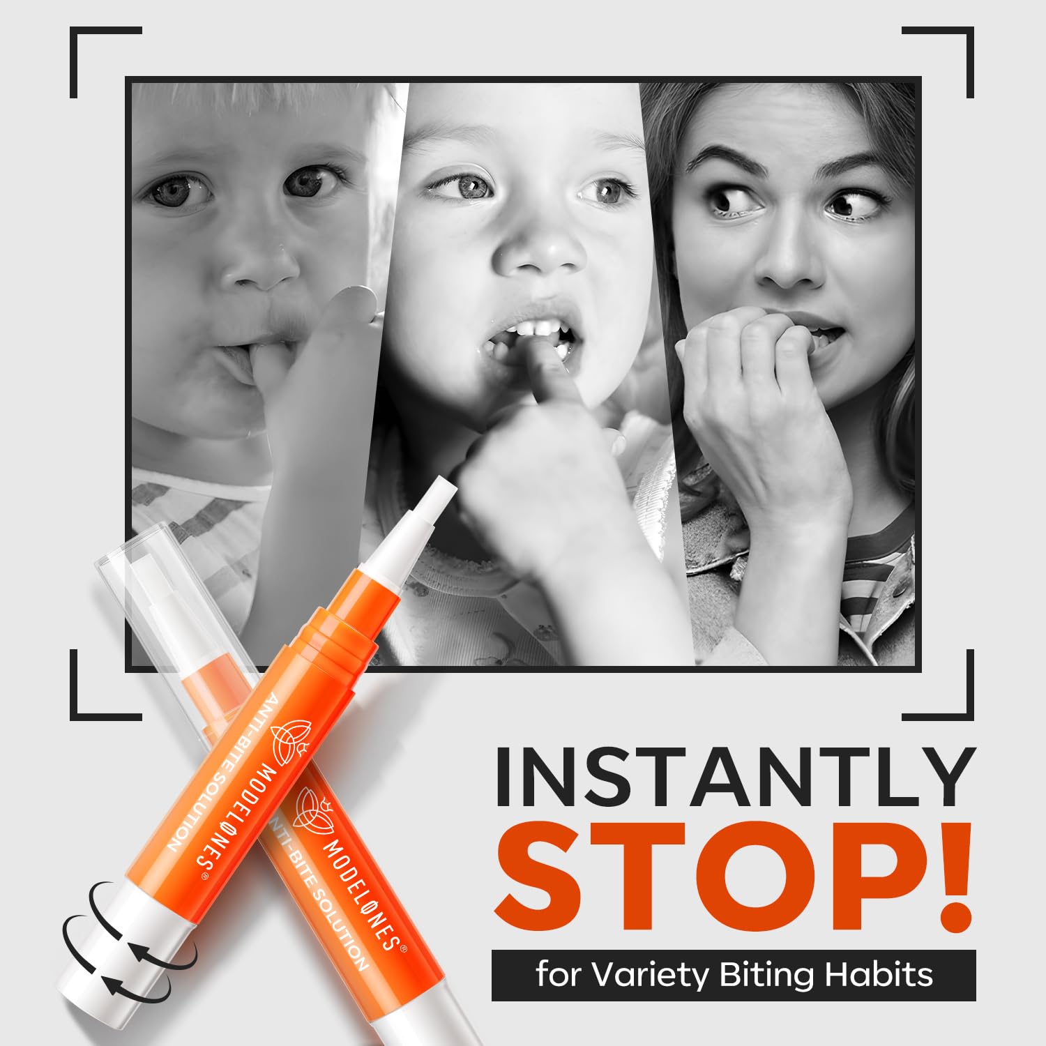 Modelones Kids Nail Biting Treatment Pen 0.48 fl oz Quick Dry Bitter Polish - Image 3