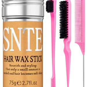 Hair Wax Stick Slick Back Hair Brush Set – Flyaway & Frizz Control for Sleek Ponytails, Buns, and Updos – Hair Accessories for Ballet, Dance Recitals, and Gifts