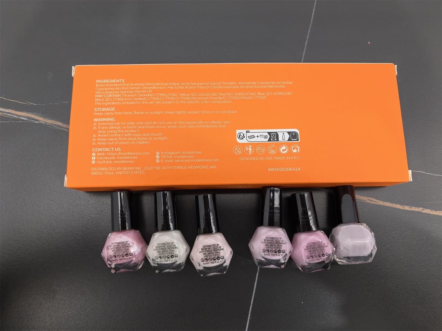 Modelones 6 Color Mini Nail Polish Set Glitter Finish Quick Dry for DIY Nail Art - Image 8