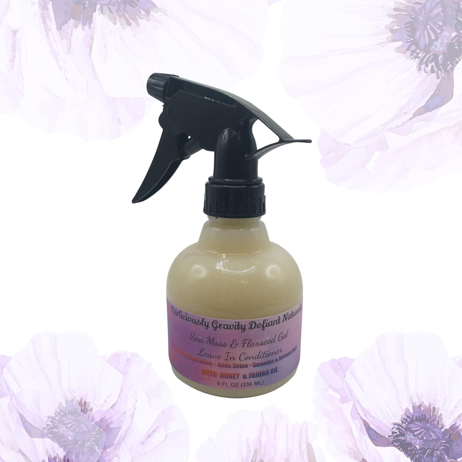 Hydrating 8 oz Sea Moss Flaxseed Gel Leave-In Conditioner for Volume and Frizz Control - Image 4