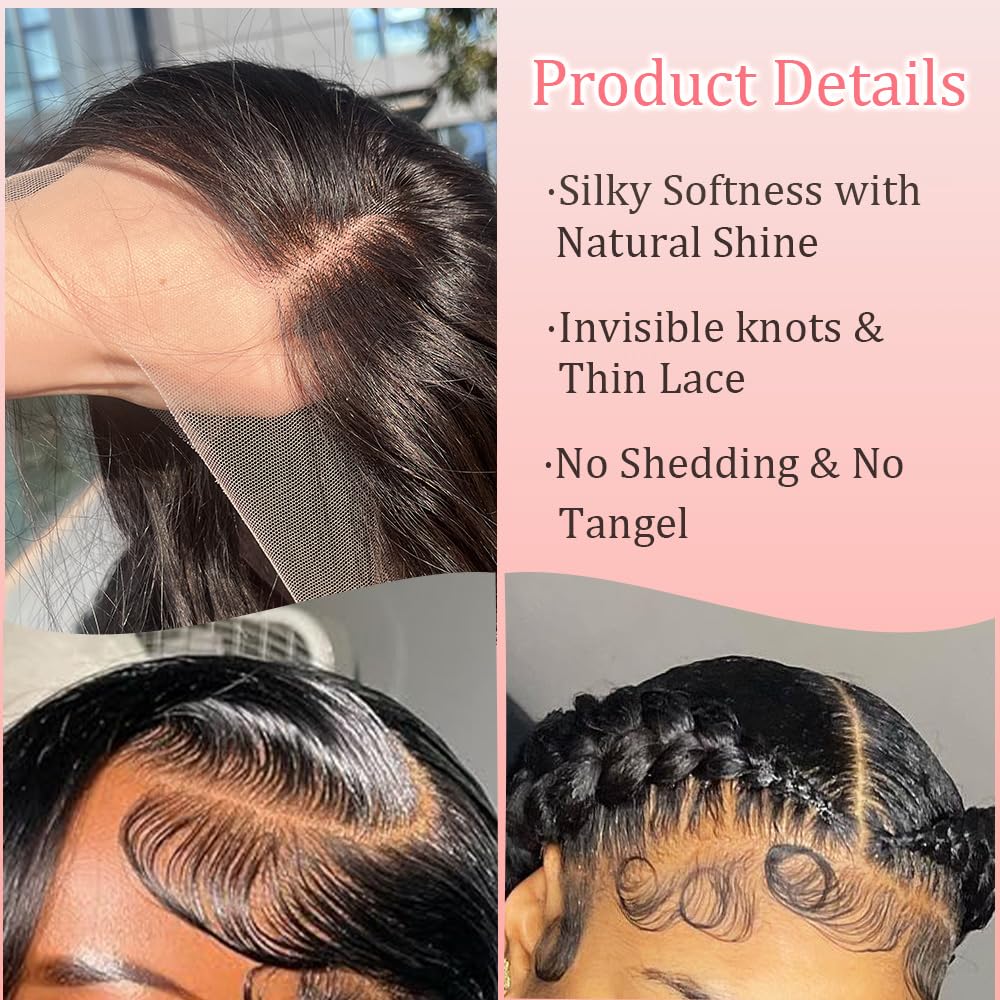 30 Inch 200% Density 13x6 Body Wave Lace Front Human Hair Wig - Image 3