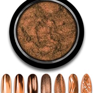 Gold Chrome Nail Powder Mirror Effect Metallic Dust Holographic Glitter Glazed Manicure Decoration Reflective Pigment for DIY Gel Polish Nail Art, Resin Craft, Gifts