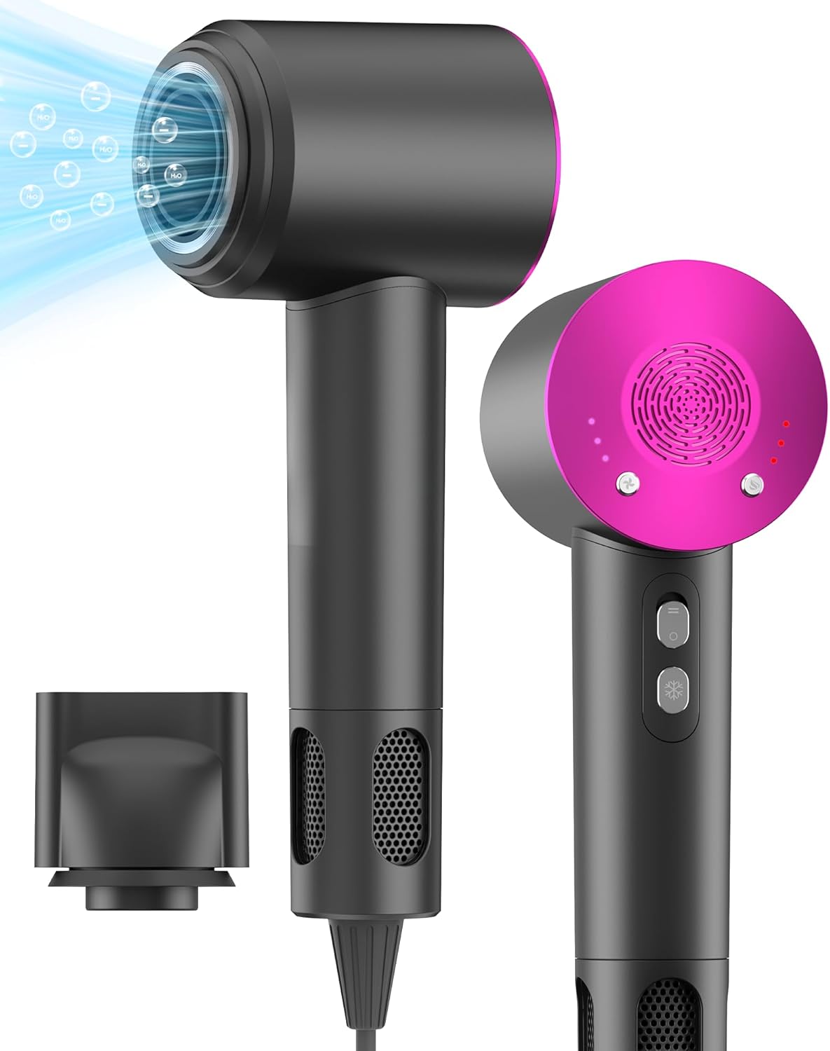Hair Dryer, Ionic Blow Dryer, 150,000 RPM Professional Hairdryer for Fast Drying, 3 Temps 3 Speeds Portable Hair Blow Dryer with Magnetic Nozzle, Hairdryer for Women Man All Hair Types