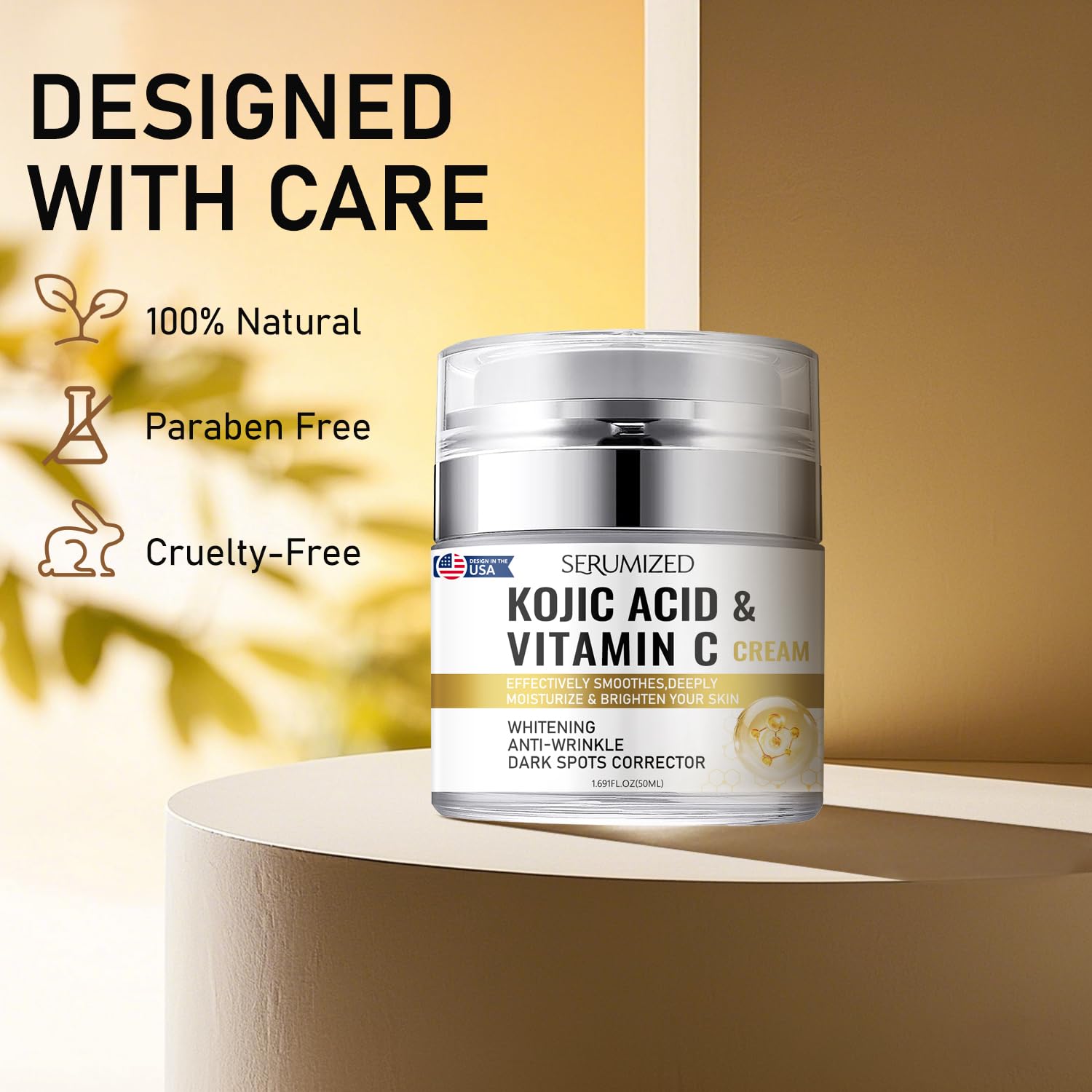 Kojic Acid Vitamin C Dark Spot Corrector Anti-Wrinkle Cream 1.69 fl oz - Image 9