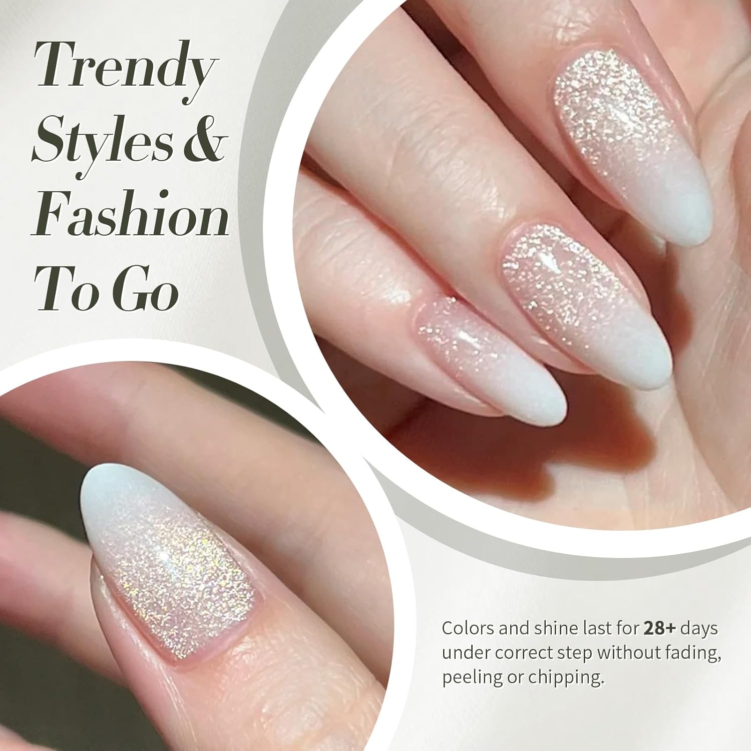 BORN PRETTY 15ML Milky White Magnetic Cat Eye Gel Nail Polish for DIY Nail Art - Image 4