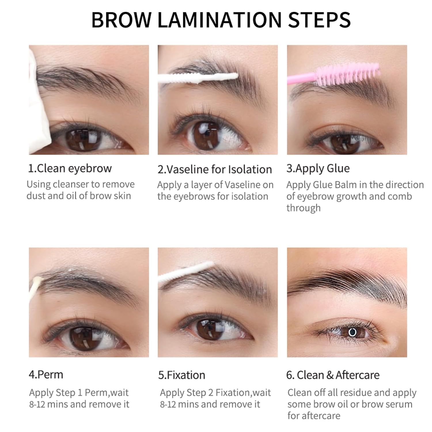 Home Eyelash Perm Kit with Brow Lamination Solution 6 Piece Set - Image 7