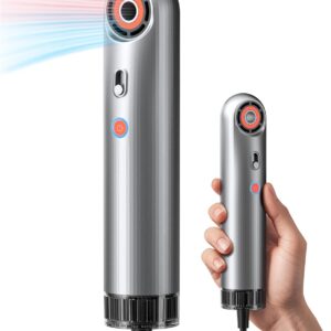 SYLPH Mini Hair Dryer, 0.55lb Small Size Travel Hairdryer, 850W Ionic Hair Dryer with 110,000 RPM High-Speed Motor, Intelligent Temperature Control No Heat Damage, Suitable for Home, Dorm, RVs(Silver)