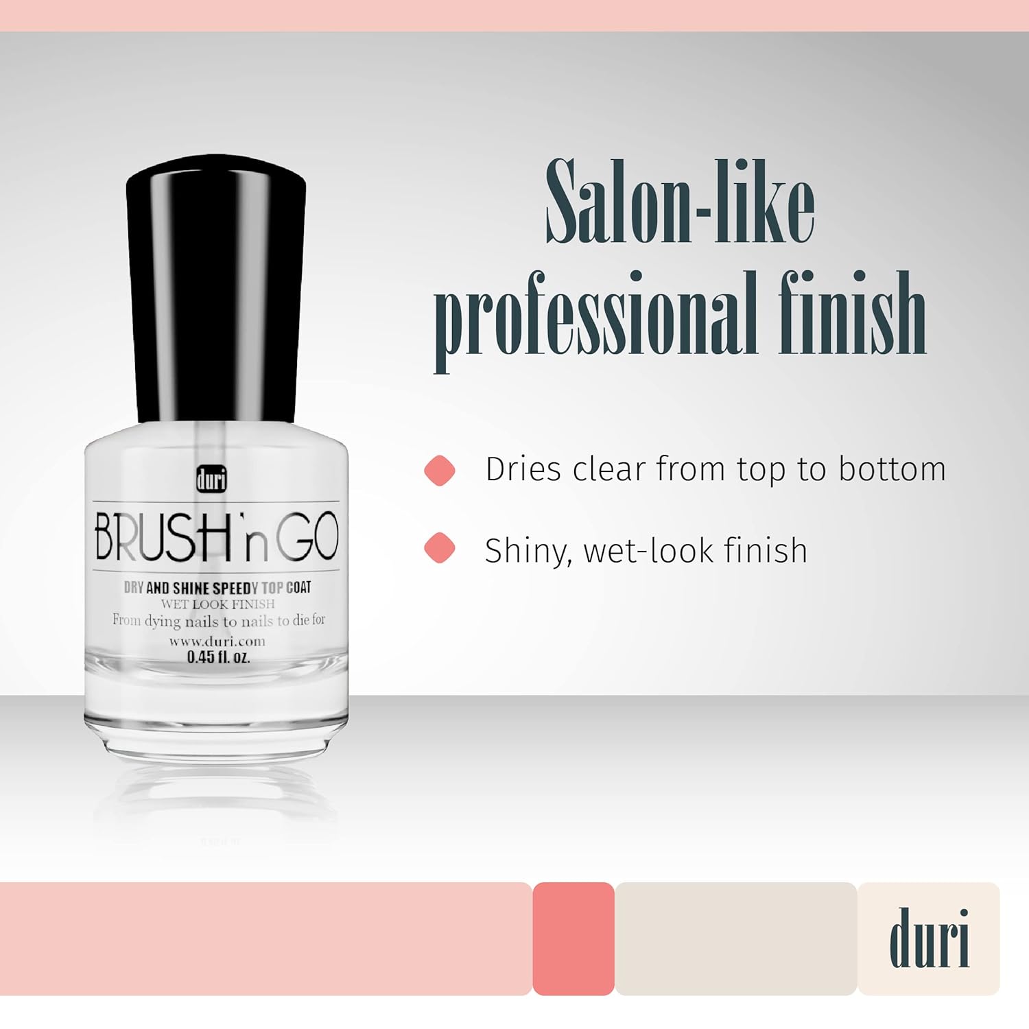 Duri Brush'n Go Dry and Shine Top Coat with Drop'n Go Nail Polish Drying Drops Combo Pack - 2 Piece Set - Image 5