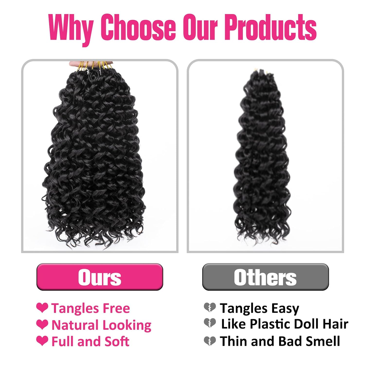 Unionbeauty 8 Packs 14 Inch Water Wave GoGo Curl Crochet Hair Braids for Women - Image 5