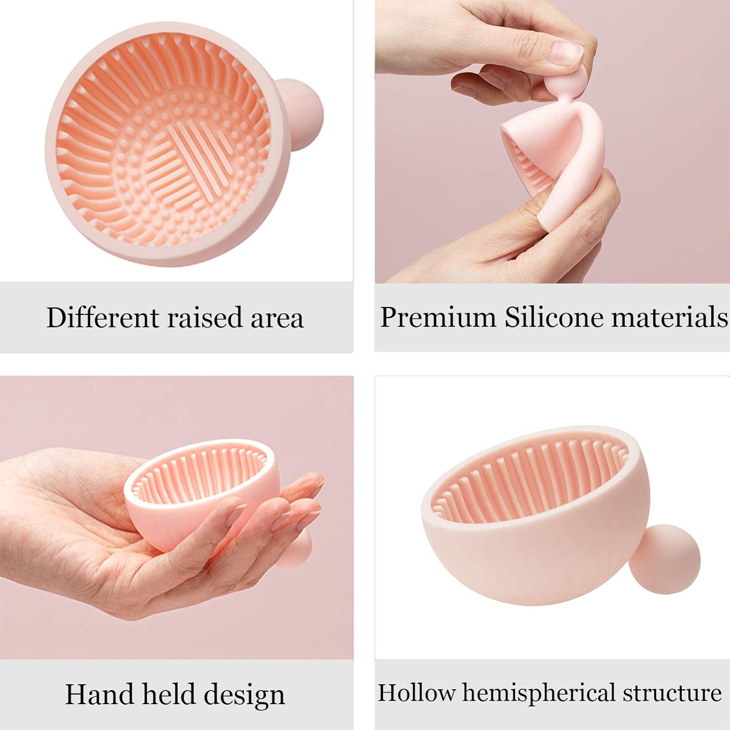 Pubcontti Portable Silicone Makeup Brush Cleaning Pad Scrubber Bowl Set - Image 2