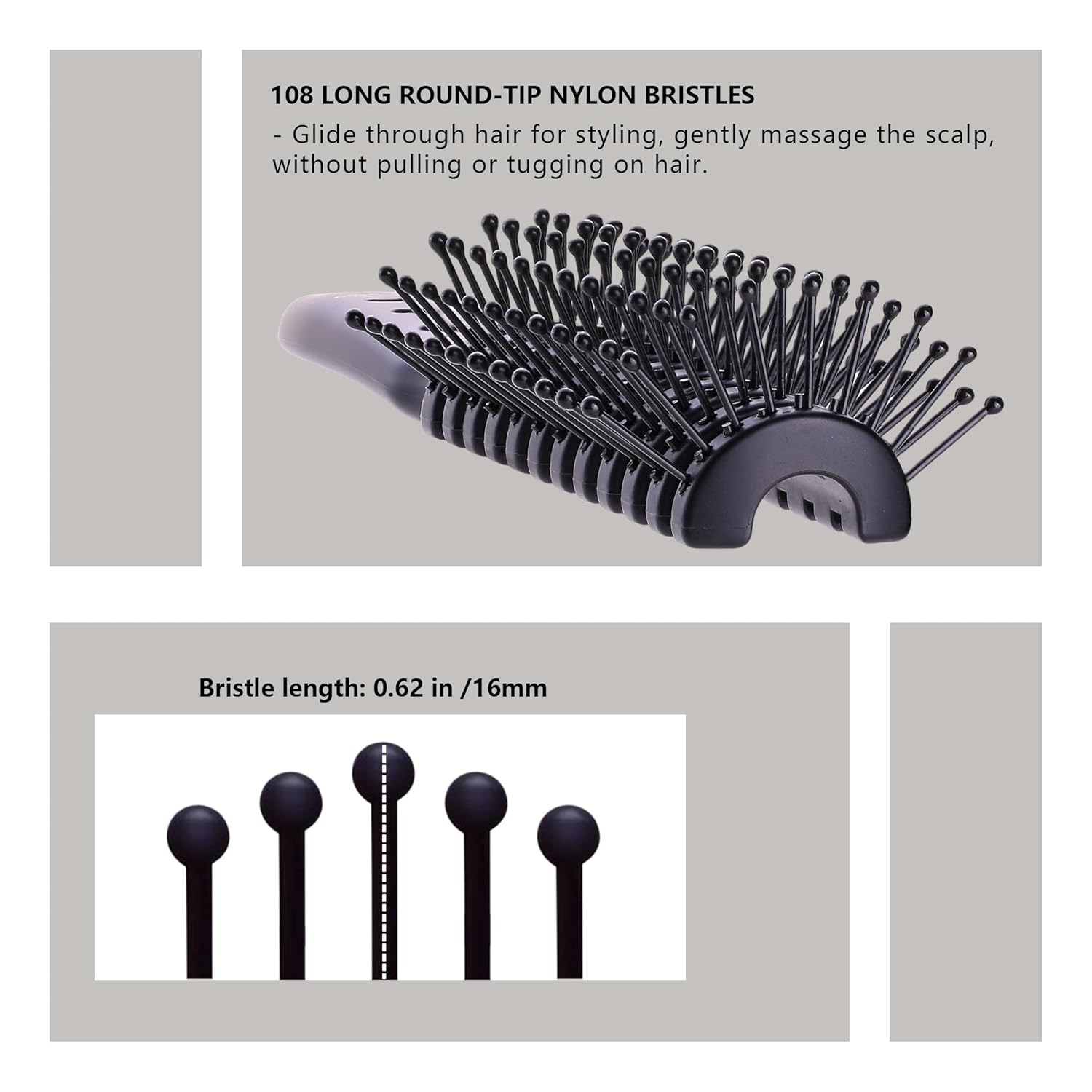PERFEHAIR Lightweight Vented Hair Brush for Fast Blow Drying, Ideal for Fine Hair - Image 4