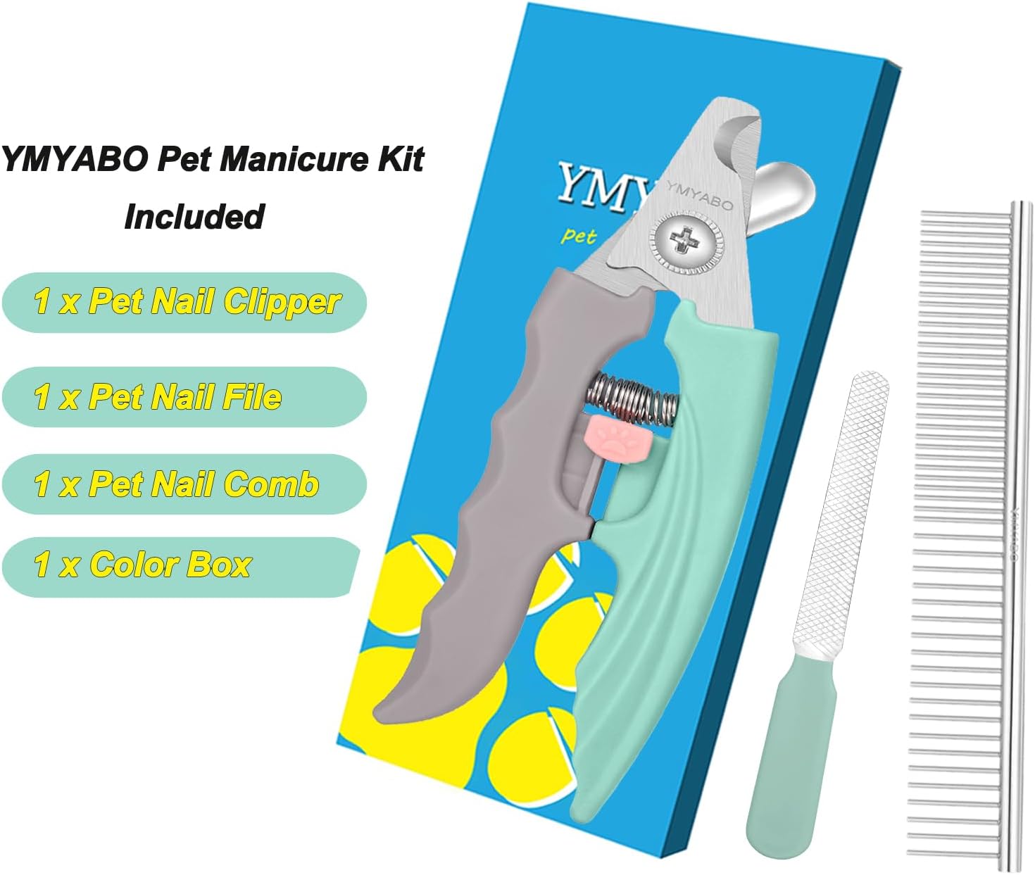 Green Nail Clippers with Safety Guard for Thick Dog Toenails - Image 4