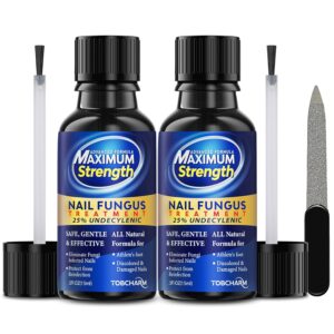 Toenail Fungus Treatment with 25% Undecylenic Acid, Toe Fungus Treatment for Toenail, Fungus Nail Treatment, Toenail Fungus Treatment Extra Strength, Fungal Nail Treatment for Athletes Foot (1oz)