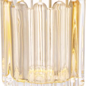 Tiita Glass Makeup Brush Holder Organizer - Crystal Clear Desktop Stationery Storage for Cosmetics, Vintage Style Makeup Brush Cup, Pen and Pencil Holder, Toothbrush Holders