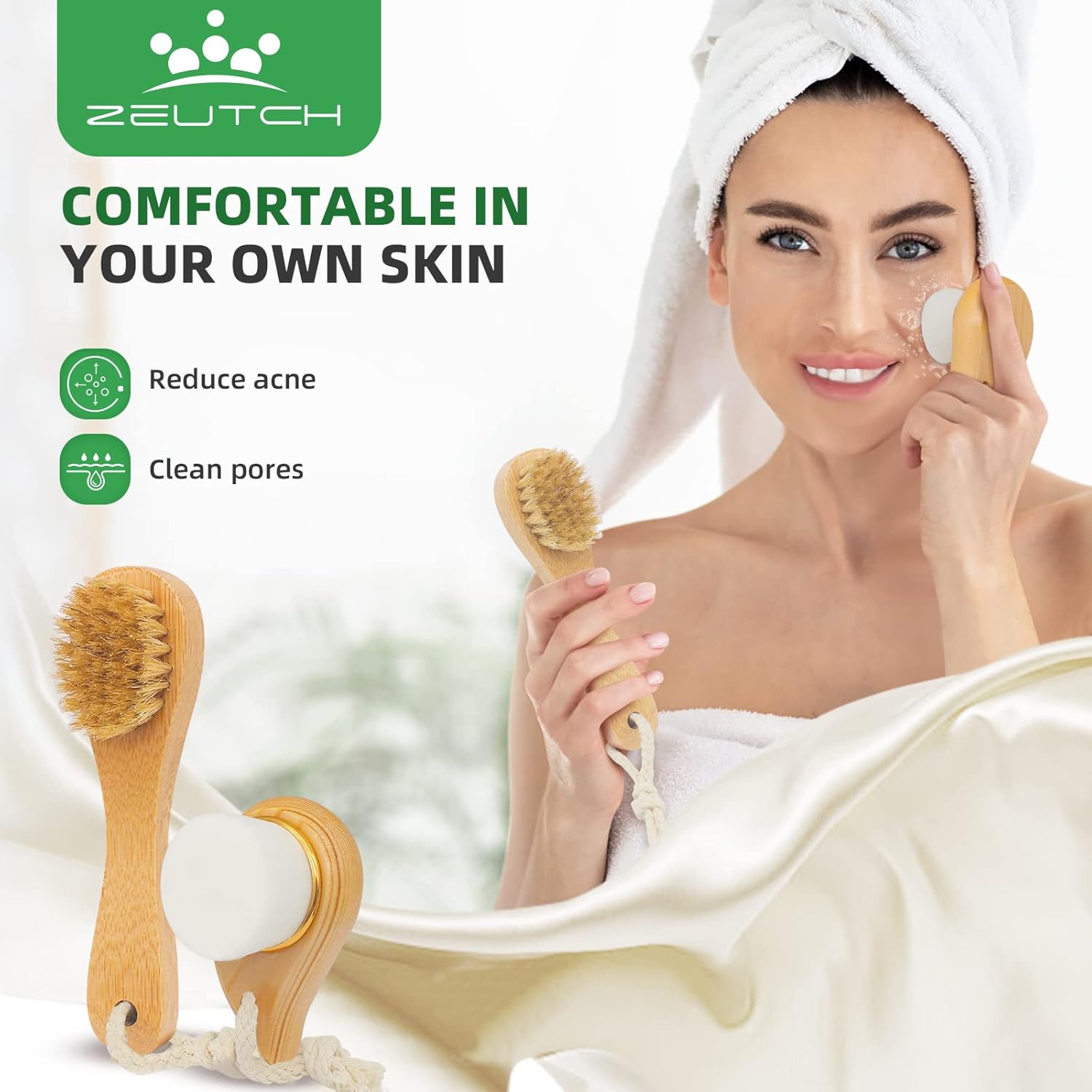 Premium Dry Brushing Body Brush Set Long Handle Lymphatic Drainage Cellulite 5 Pack - Image 5