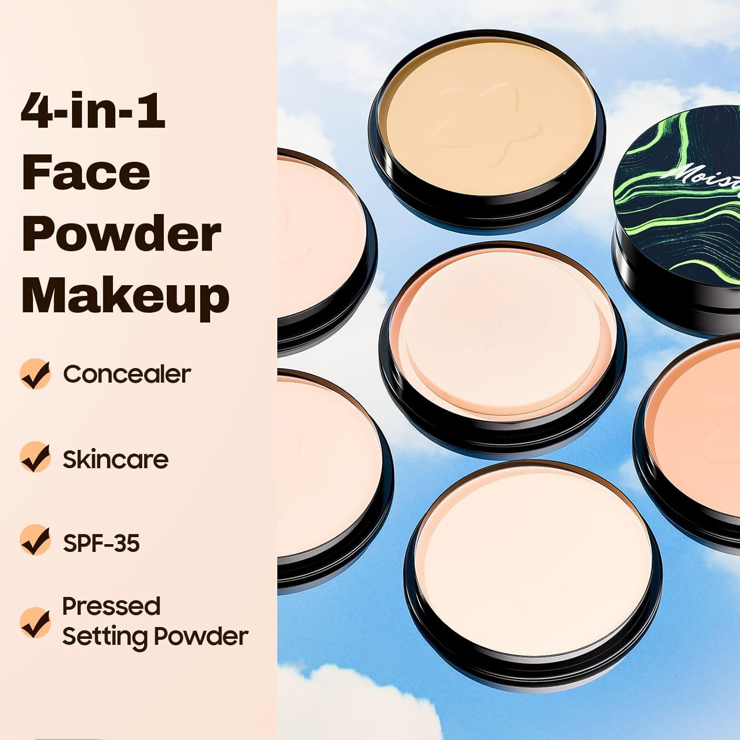 Mushroom Head Air Cushion CC Cream and Setting Powder Makeup Set for All Skin Types - Image 9