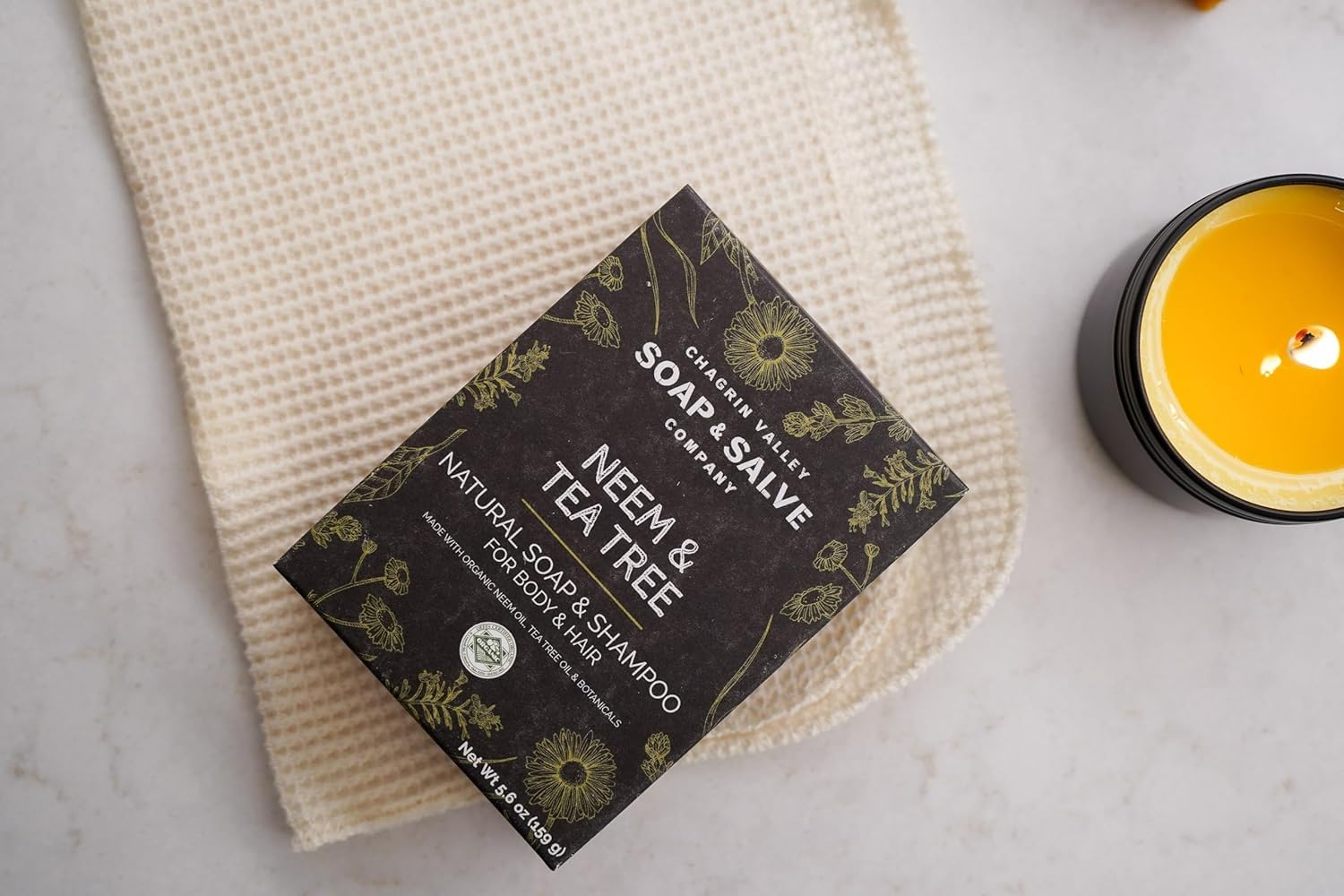 Chagrin Valley Organic Neem and Tea Tree Soap Shampoo Bar 5.6 oz 3 Pack Dry Skin - Image 8