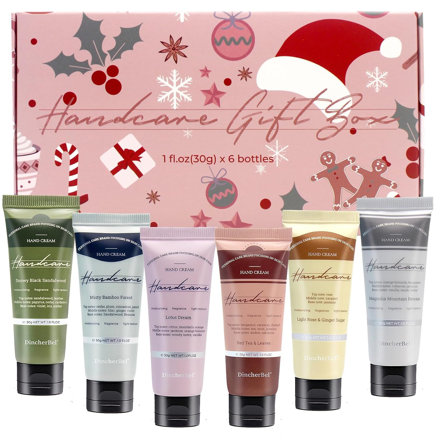 Scented Hand Lotion Gift Sets - 6 Pack Travel Size Hand Cream for Dry Skin, Ideal Holiday Gift for Women/Men/Birthday, 6 x 1.0 oz/30 ml