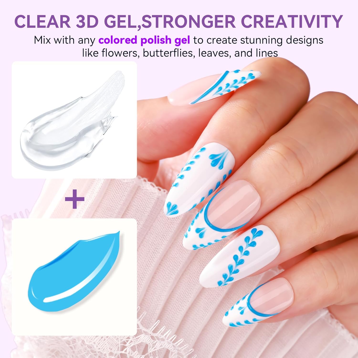 Makartt Clear 3D Nail Art Painting Gel for DIY Projects 0.28 fl. oz - Image 3